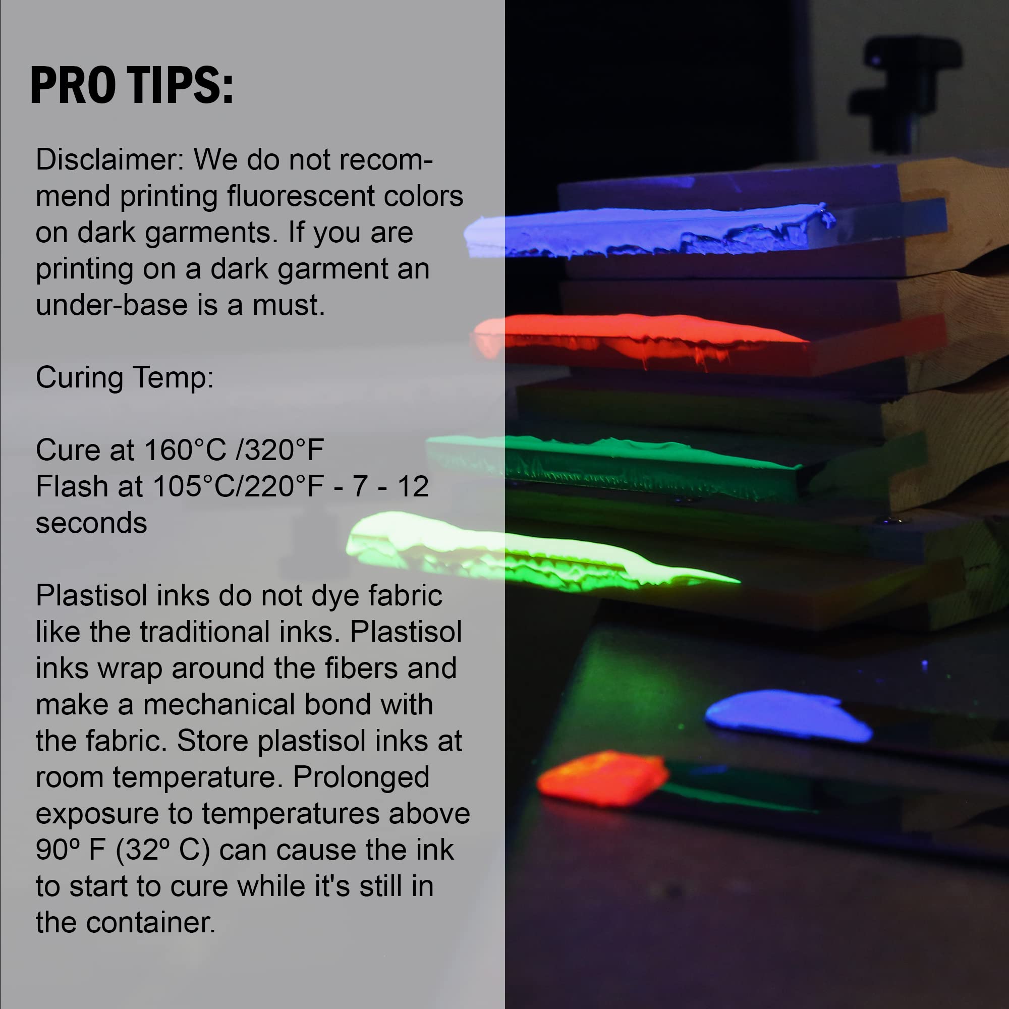 Rapid Curea Fluorescent Green Screen Printing Ink (Pint   16Oz)   Plastisol Ink For Screen Printing Fabric   Low Temperature Cur